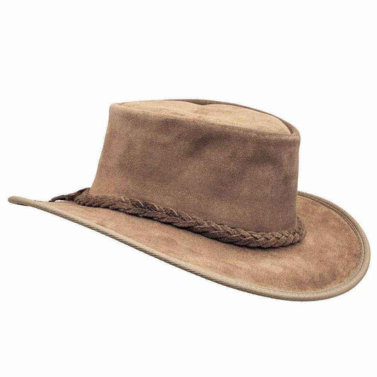 Handcrafted Suede Leather Outback Hat