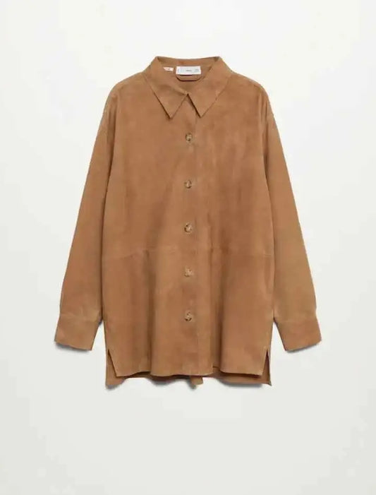 Women's tan suede leather cowboy jacket by Zhim Leather Creations