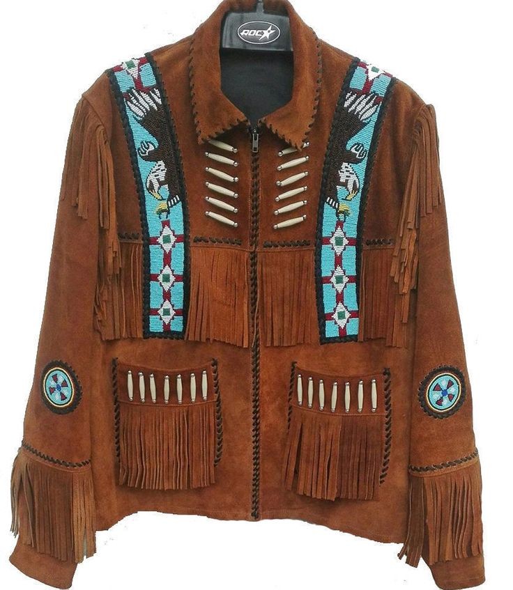 Men's Fringe Western Cowboy Suede Leather Jacket/ Top Native American Jacket-ZLC-WJM-1013