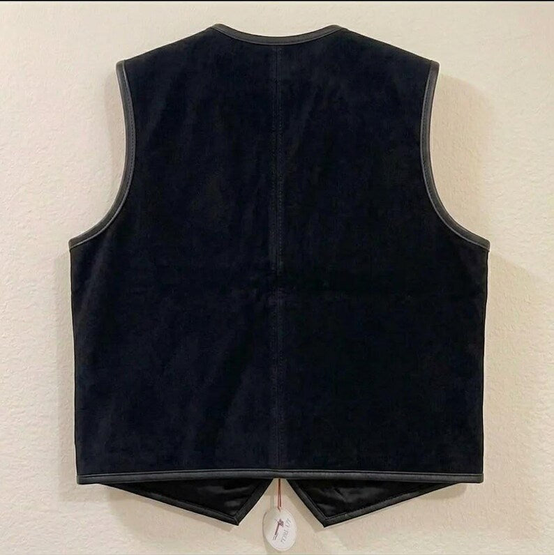 Handcrafted Beaded Suede Leather Vest – Flying Eagle Edition