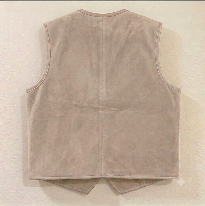 Handcrafted Beaded Suede Leather Vest – Geometric Heritage Edition