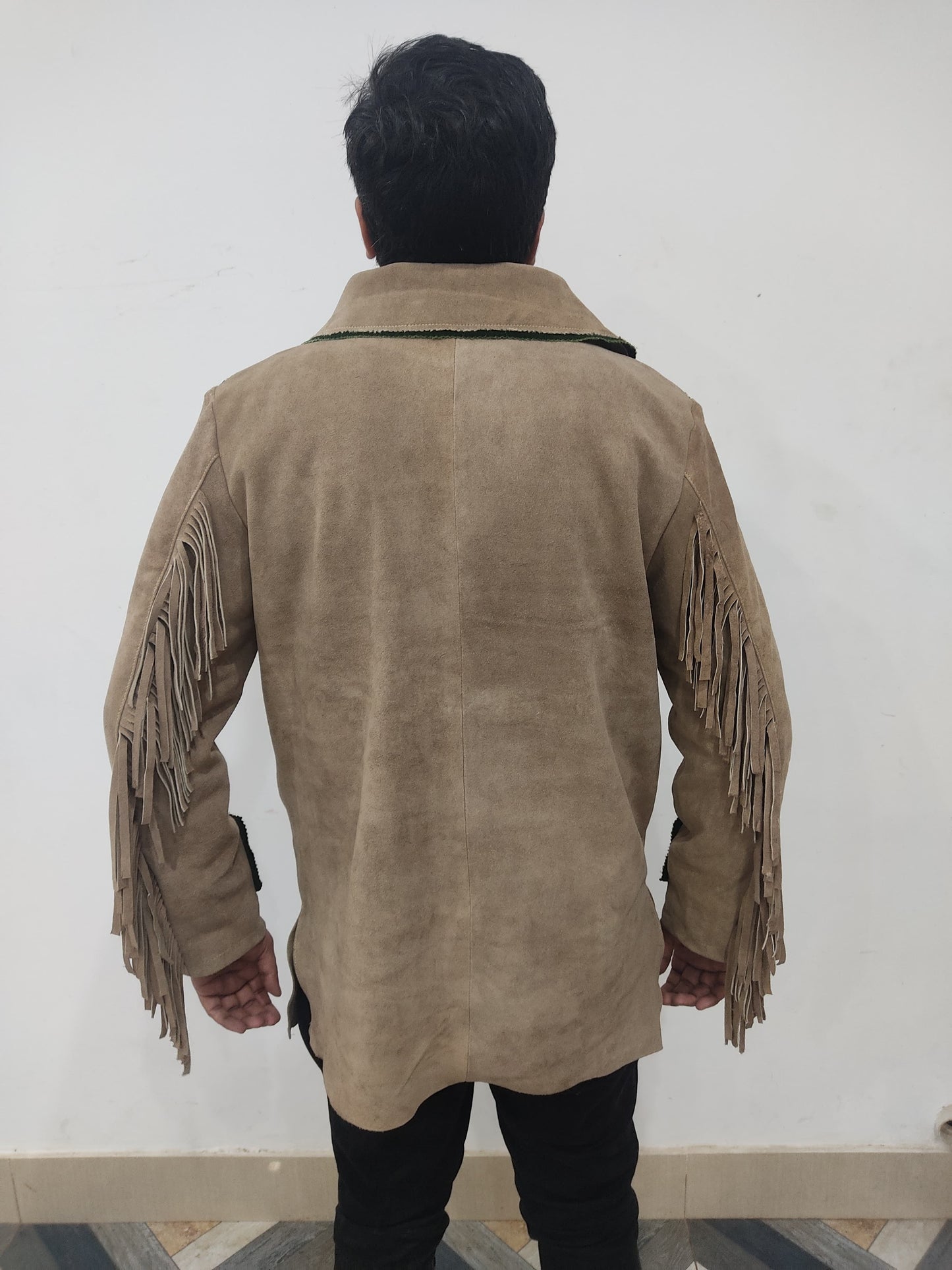 Men's Leather Buckskin Shirt Mountain Man Reenactment Suede Native American-ZLC-WLS-2022-3