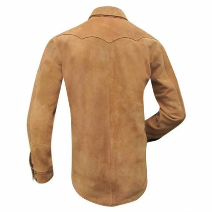 Men's Leather Buckskin Shirt Mountain Man Reenactment Suede Native American-ZLC-WLS-2011-1