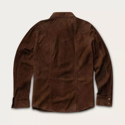 Men's Leather Buckskin Shirt Mountain Man Reenactment Suede Native American-ZLC-WLS-2016-1