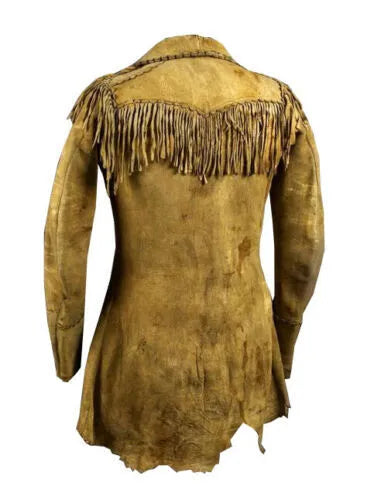 Men's Leather Buckskin Shirt Mountain Man Reenactment Suede Native American-ZLC-WLS-2021-1