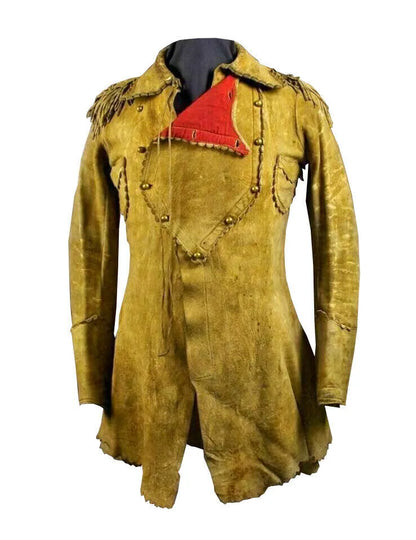 Men's Leather Buckskin Shirt Mountain Man Reenactment Suede Native American-ZLC-WLS-2021