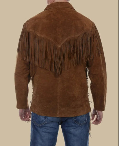 Men's Leather Buckskin Shirt Mountain Man Reenactment Suede Native American-ZLC-WLS-2027-1