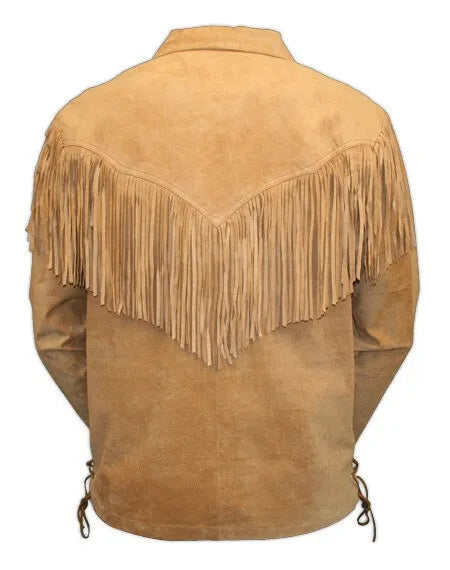 Men's Leather Buckskin Shirt Mountain Man Reenactment Suede Native American-ZLC-WLS-2003-1