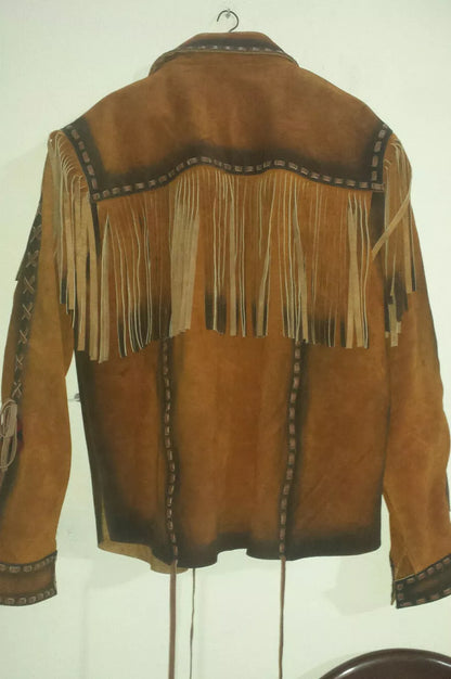 Men's Leather Buckskin Shirt Mountain Man Reenactment Suede Native American-ZLC-WLS-2005-2