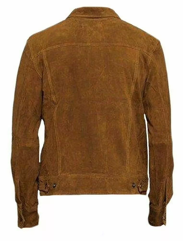 Men's Leather Buckskin Shirt Mountain Man Reenactment Suede Native American-ZLC-WLS-2006-1