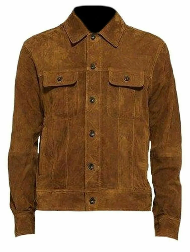 Men's Leather Buckskin Shirt Mountain Man Reenactment Suede Native American-ZLC-WLS-2006