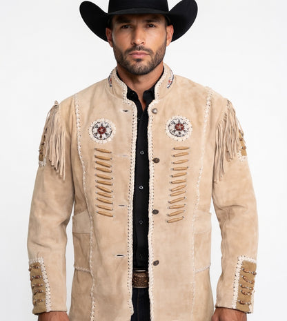 Mens Suede Fringe Jacket - Western Wear Suede Fringed Jacket ZLC-WJM-1005