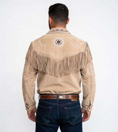 Mens Suede Fringe Jacket - Western Wear Suede Fringed Jacket ZLC-WJM-1005 - ZHIM LEATHER CREATIONS