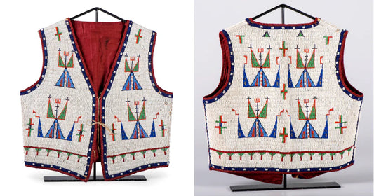 Handcrafted Beaded Vest for Powwow Enthusiasts 1