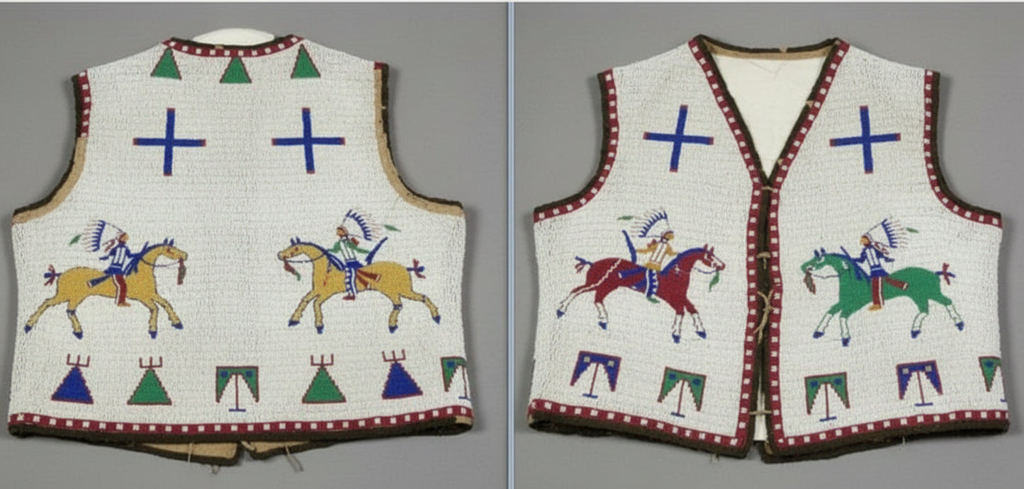 Handcrafted Beaded Vest for Powwow Enthusiasts 11