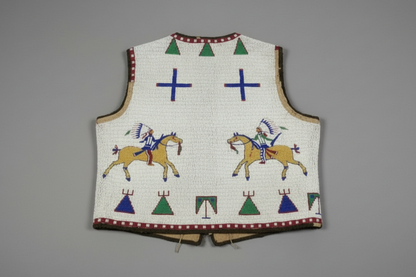 Old American Sioux Style Handmade Fully Beaded Powwow Regalia Vest BV1