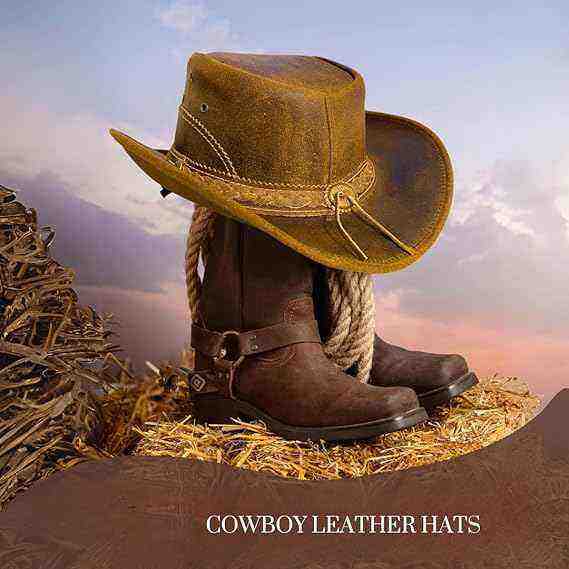 Vintage Leather Cowboy Hat | Buffalo Nickel Concho Band | Zhim Leather Creations