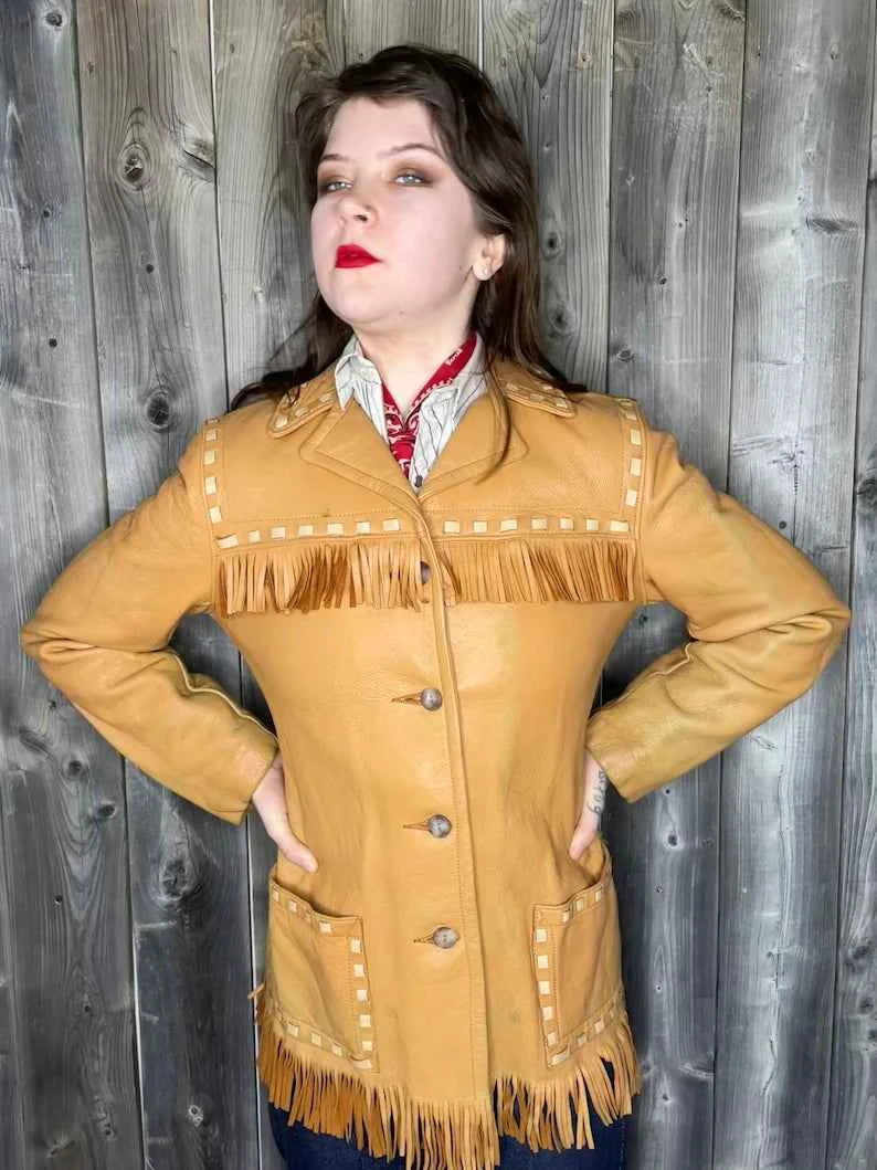 Women Fringe cow Leather Coat -ZLC-WWJ-2087