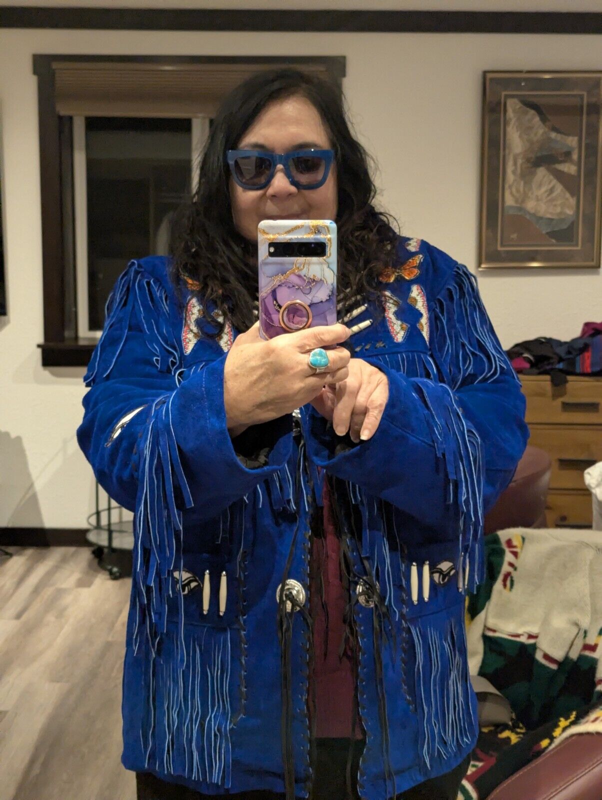 Women Fringe Suede Leather cowboy Jacket -ZLC-WWJ-2088 - ZHIM LEATHER CREATIONS