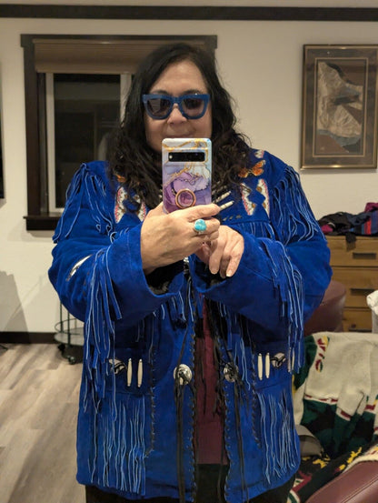 Women Fringe Suede Leather cowboy Jacket -ZLC-WWJ-2088 - ZHIM LEATHER CREATIONS