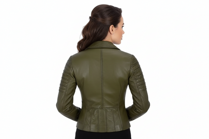 Women's Premium Leather Moto Jacket