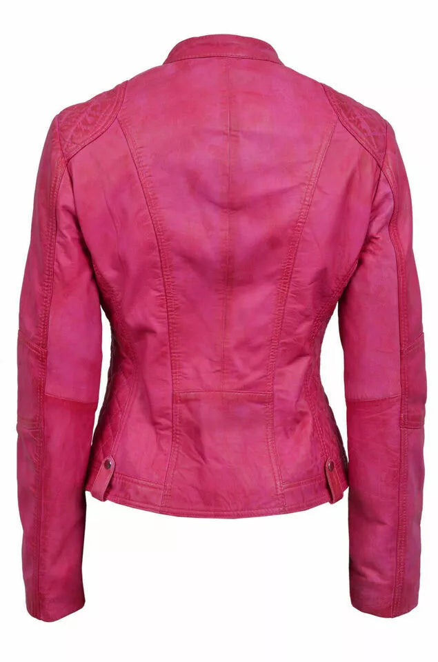 Women Fashion Real Leather Jacket -ZLC-WFJ-4057 - ZHIM LEATHER CREATIONS