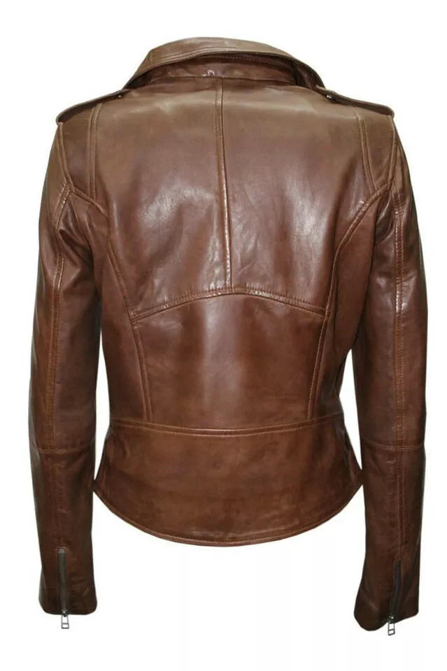 Women Fashion Real Leather Jacket -ZLC-WFJ-4059 - ZHIM LEATHER CREATIONS