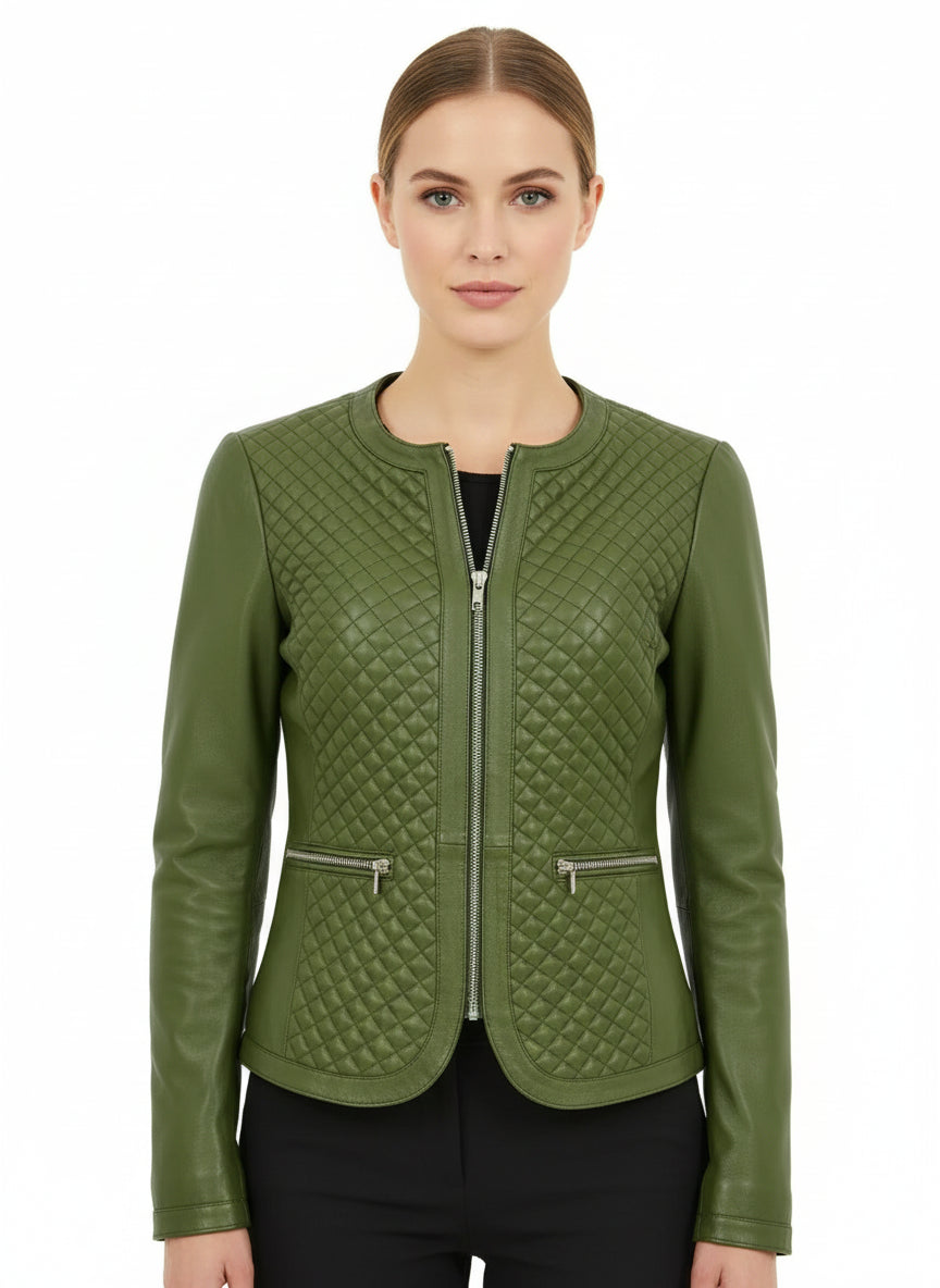 Women Leather Jacket -ZLC-WFJ-4060 - ZHIM LEATHER CREATIONS
