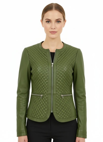 Women Leather Jacket -ZLC-WFJ-4060 - ZHIM LEATHER CREATIONS