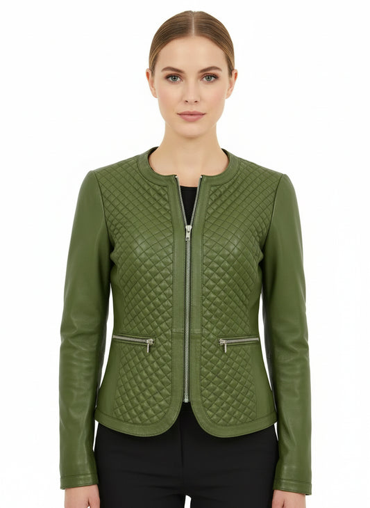 Women Leather Jacket -ZLC-WFJ-4060 - ZHIM LEATHER CREATIONS