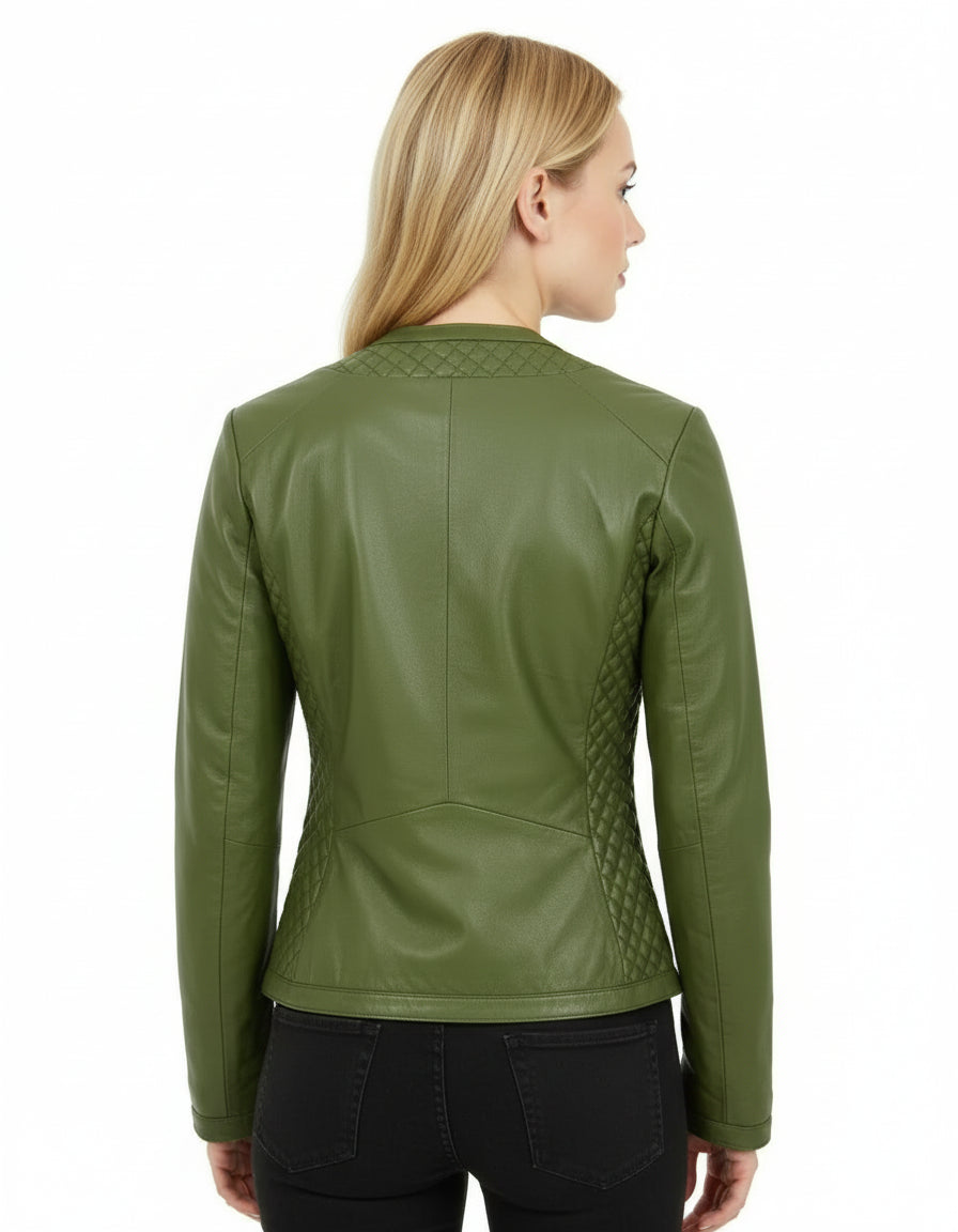 Women Leather Jacket -ZLC-WFJ-4060 - ZHIM LEATHER CREATIONS