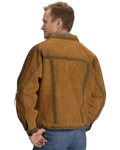 Men's Fringe Western Cowboy Suede Leather Jacket/ Top Native American Jacket-ZLC-WJM-1008-2