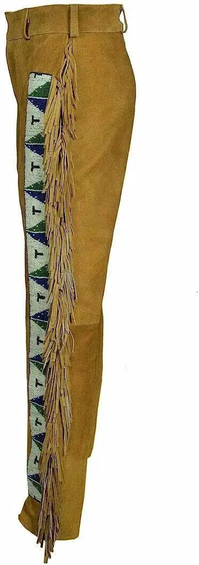 Native American Beaded Pants 3 Zhim Leather Creations