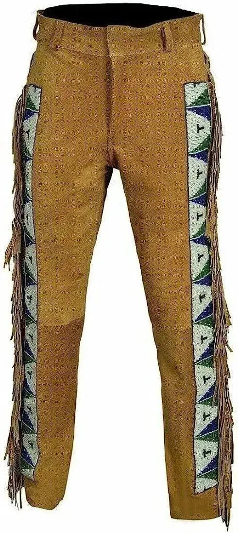 Native American Beaded Pants 3 Zhim Leather Creations