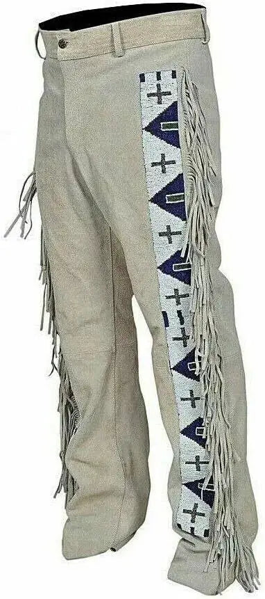 Native American Beaded Pants 2 Zhim Leather Creations
