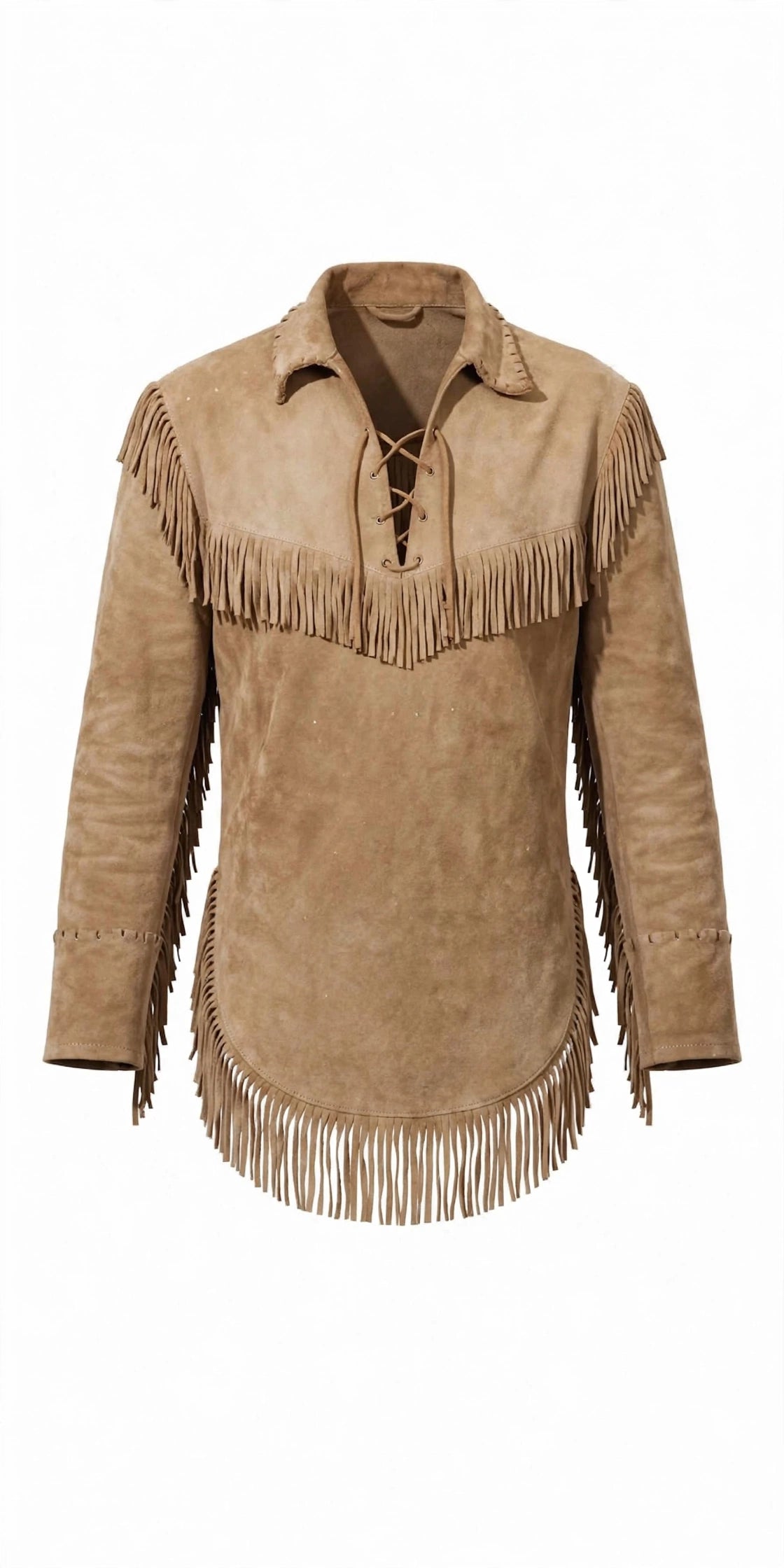 Shane 1953 Mens Buckskin Suit USA - Fringe Shirt & Pants Set