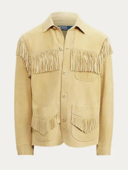 Mens Western Wear Suede Fringed Jacket-ZLC-WJM-1021