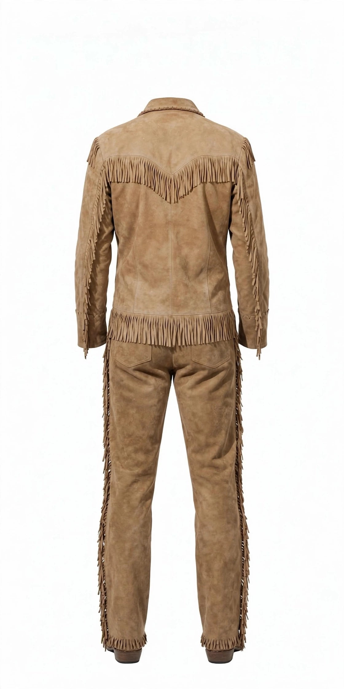 Shane 1953 Mens Buckskin Suit USA - Fringe Shirt & Pants Set