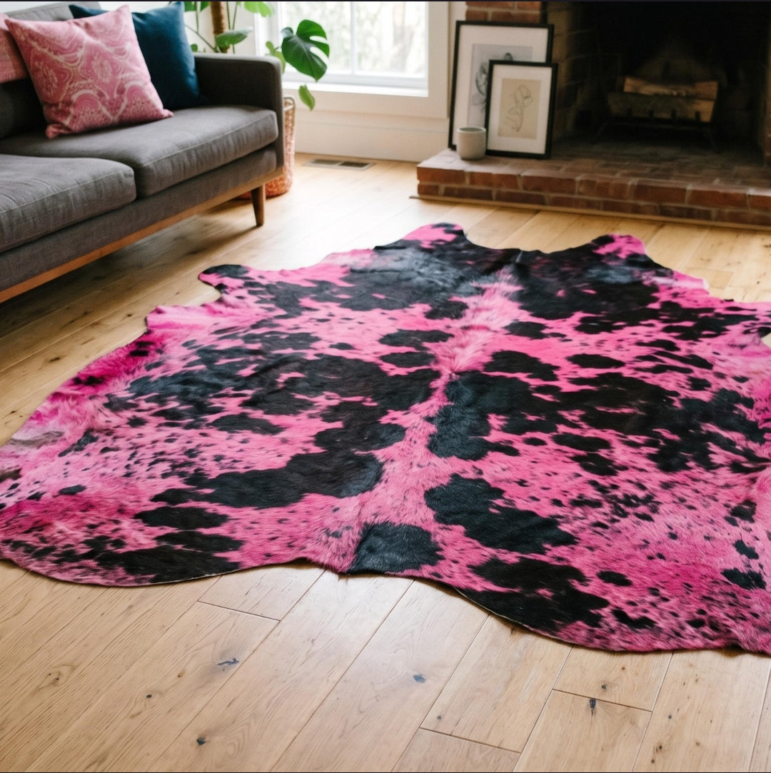 Buy Hot Pink Western Cowhide Rugs | Texas Cowboy Decor