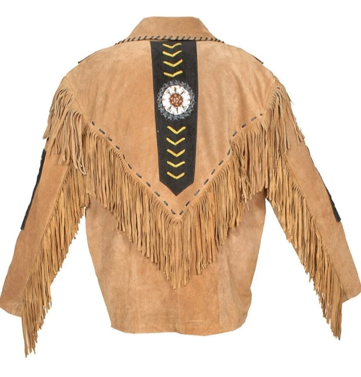 Men's Fringe Suede Leather Cowboy Jacket-ZLC-WJM-1031 Zhim Leather Creations