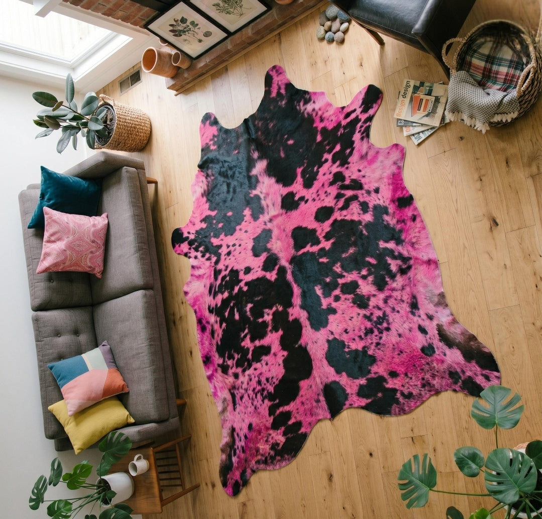 Buy Hot Pink Western Cowhide Rugs | Texas Cowboy Decor