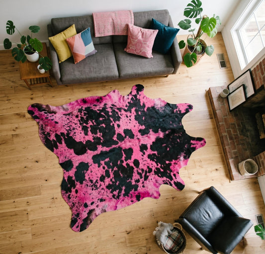 Buy Hot Pink Western Cowhide Rugs | Texas Cowboy Decor