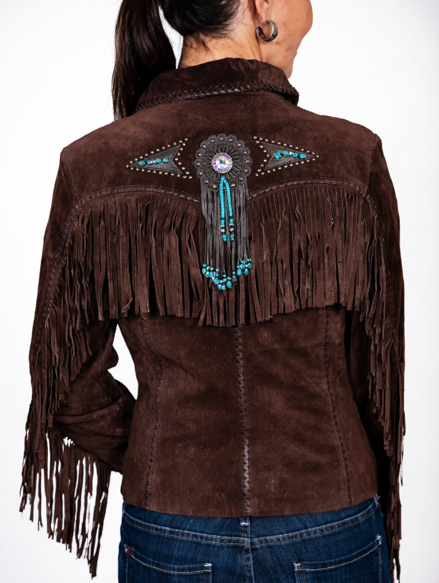 Women Fringe Suede Leather cowboy Jacket -ZLC-WWJ-2083
