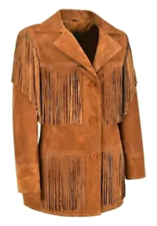 Men's Fringe Western Cowboy Suede Leather Jacket/ Top Native American Jacket-ZLC-WJM-1053