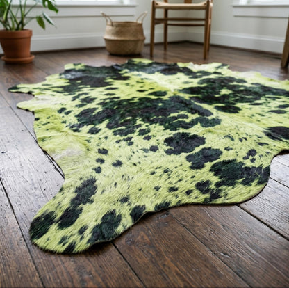 Buy Green Western Cowhide Rugs | Texas Olive & Lime Hides