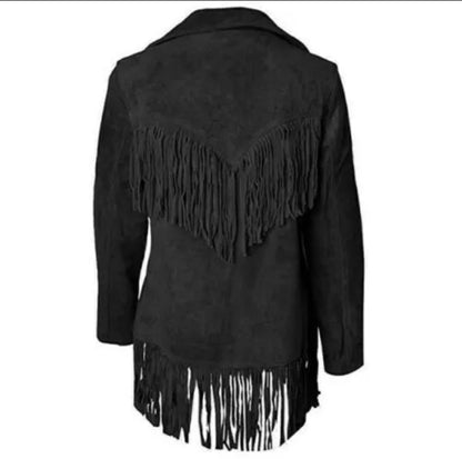 Men's Fringe Western Cowboy Suede Leather Jacket/ Top Native American Jacket-ZLC-WJM-1042