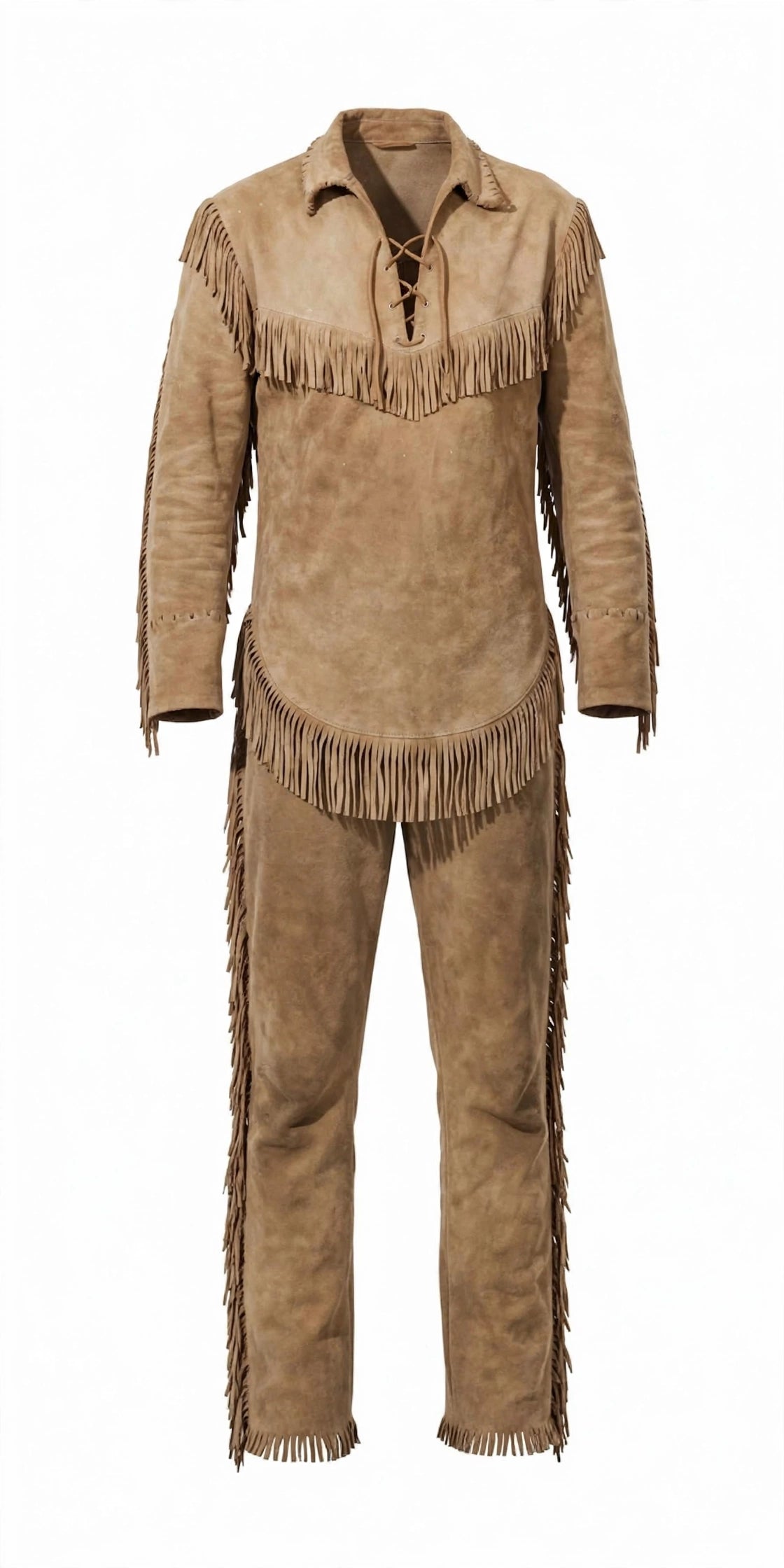 Shane 1953 Mens Buckskin Suit USA - Fringe Shirt & Pants Set