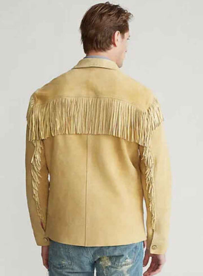 Mens Western Wear Suede Fringed Jacket-ZLC-WJM-1021
