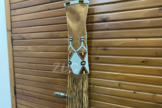 Handbeaded Leather Tobacco Pouch