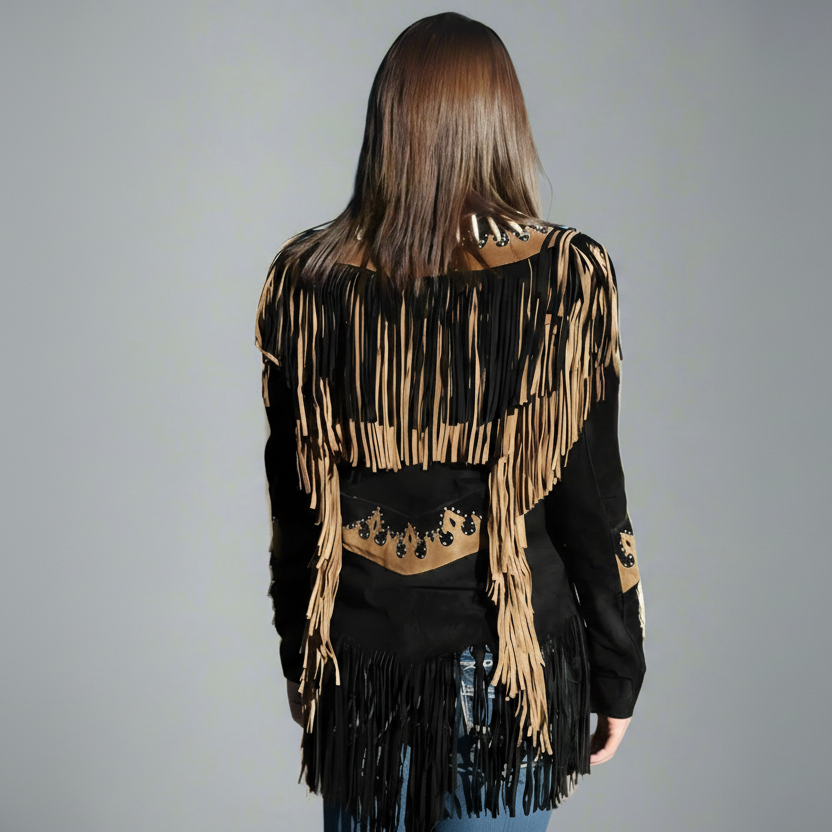 Women Fringe Suede Leather cowboy Jacket -ZLC-WWJ-2086